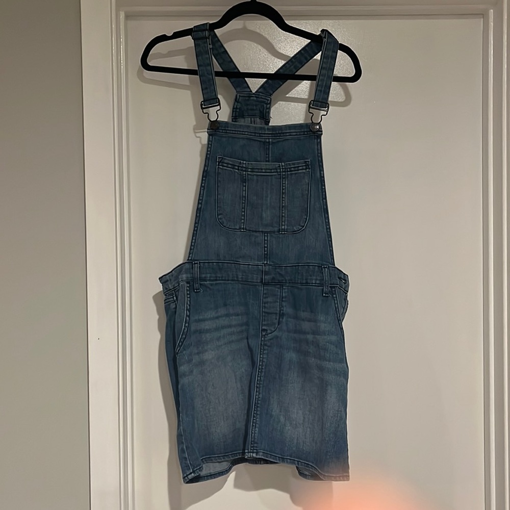 Jean overall skirt.
